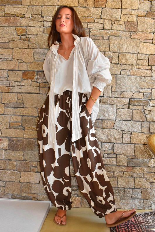 Carnaby Balloon Cuff Pant Chocolate & Calico